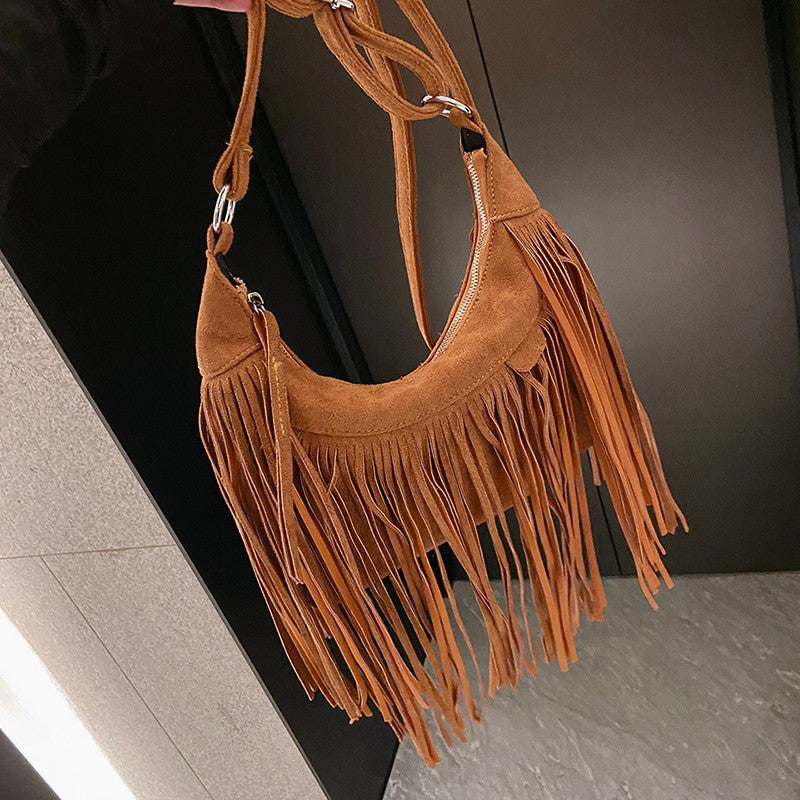Marguerite Vintage Tassel Crossbody Bag