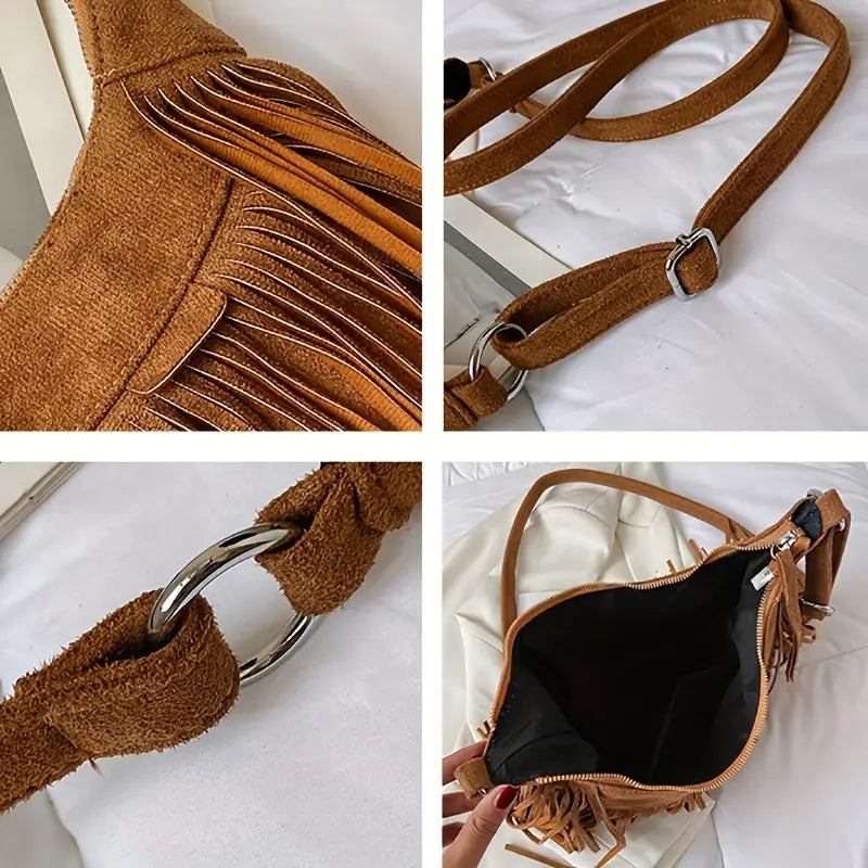 Marguerite Vintage Tassel Crossbody Bag