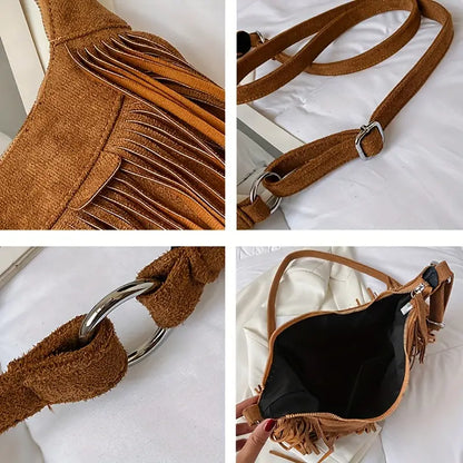 Marguerite Vintage Tassel Crossbody Bag