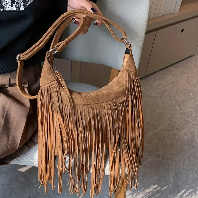 Marguerite Vintage Tassel Crossbody Bag