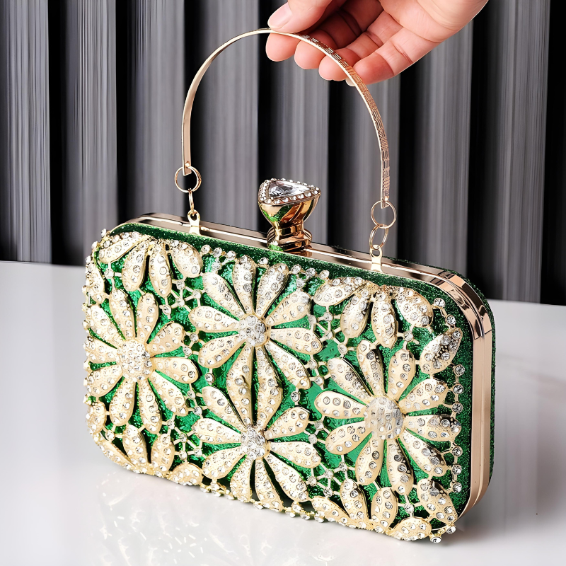 Leonora Rhinestones Clutch Bag