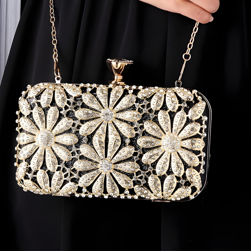 Leonora Rhinestones Clutch Bag