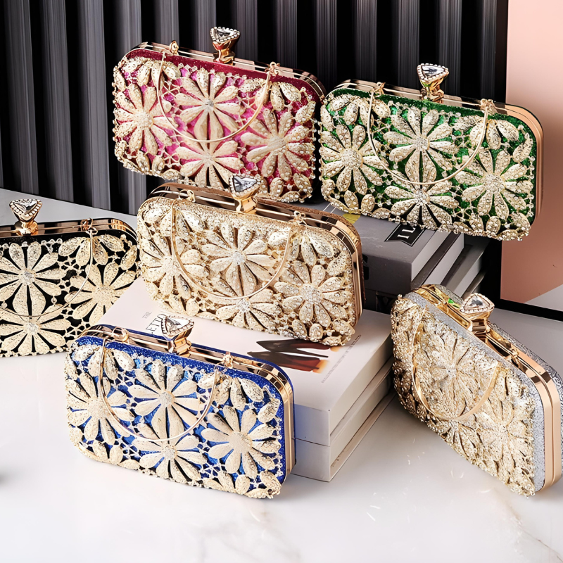 Leonora Rhinestones Clutch Bag