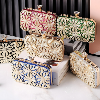 Leonora Rhinestones Clutch Bag
