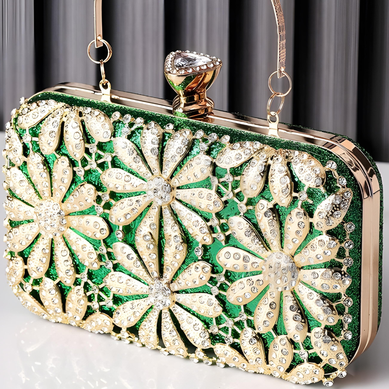Leonora Rhinestones Clutch Bag