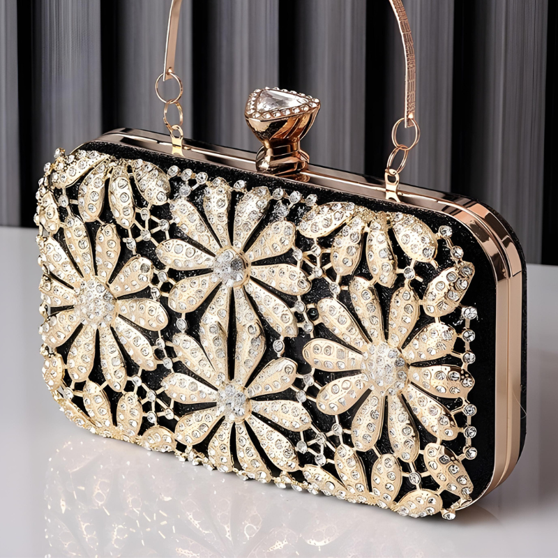 Leonora Rhinestones Clutch Bag