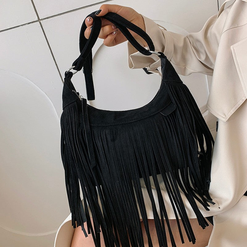 Marguerite Vintage Tassel Crossbody Bag