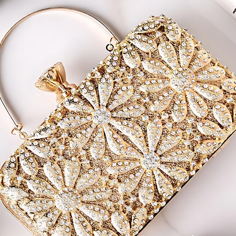 Leonora Rhinestones Clutch Bag